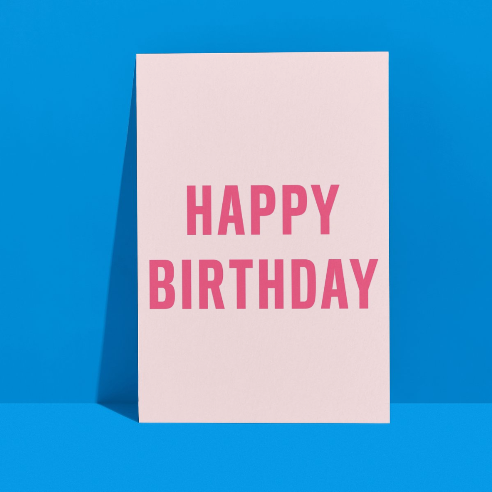 Happy Birthday (Pink) - Card